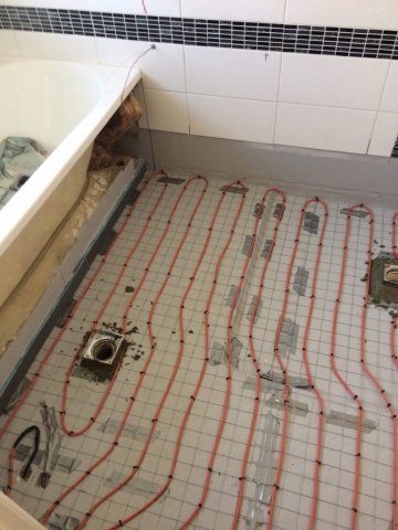 Underfloor heating in the bathroom