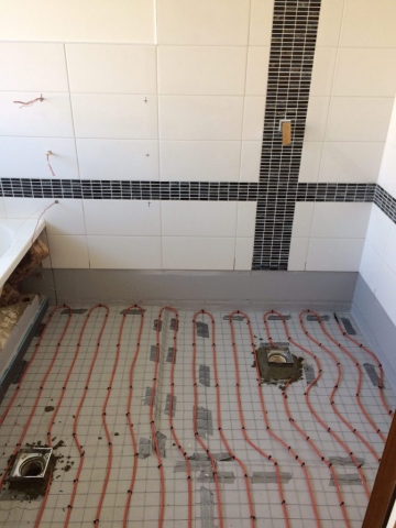 Underfloor heating in the bathroom