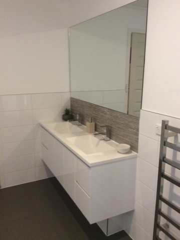 Completed bathroom renovation